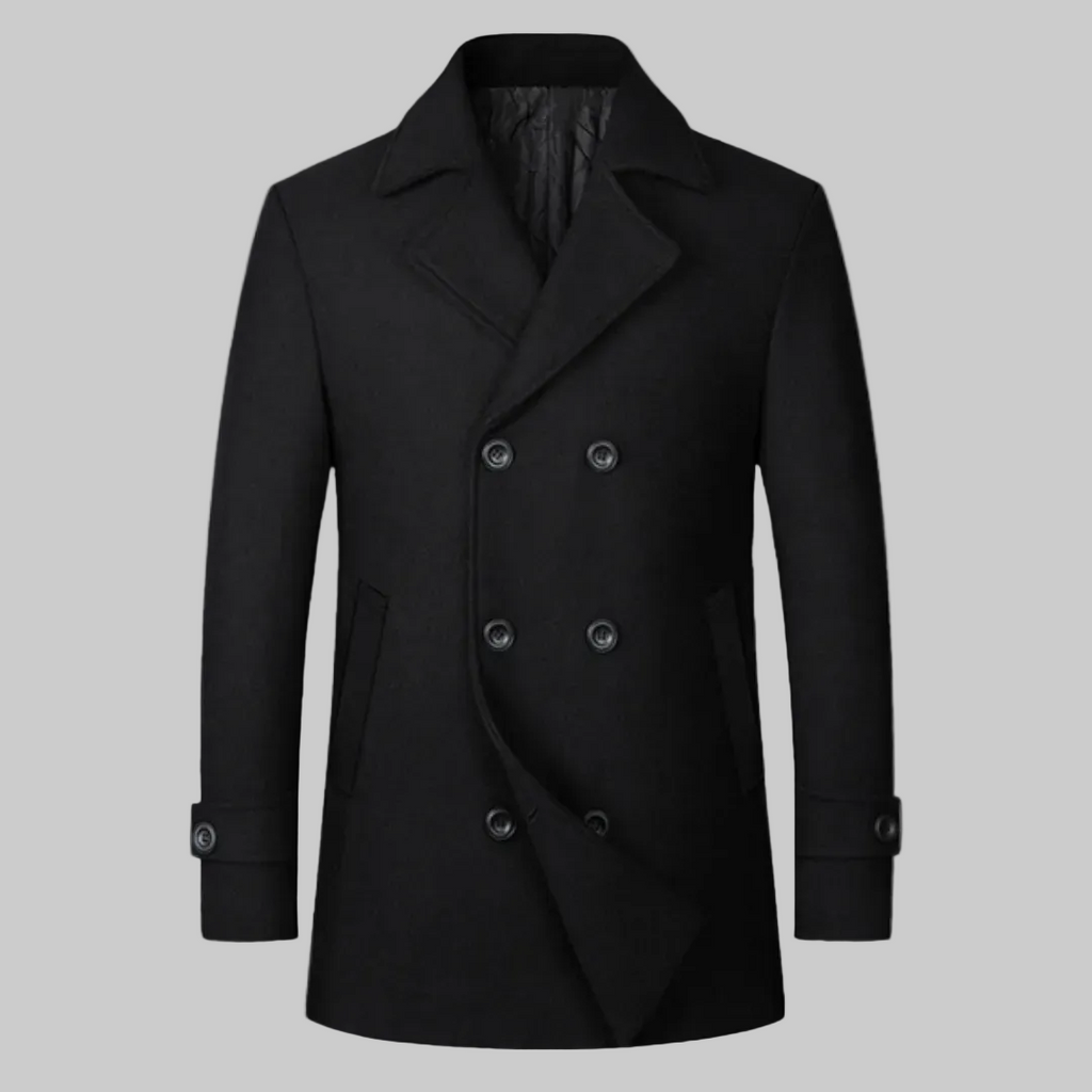 Silvan | Abrigo Doble Pecho Elegante en Lana Premium