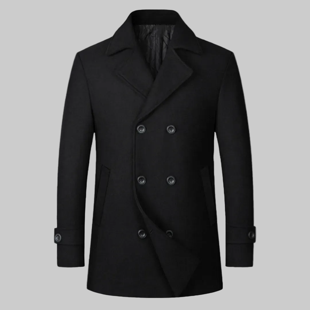 Silvan | Abrigo Doble Pecho Elegante en Lana Premium