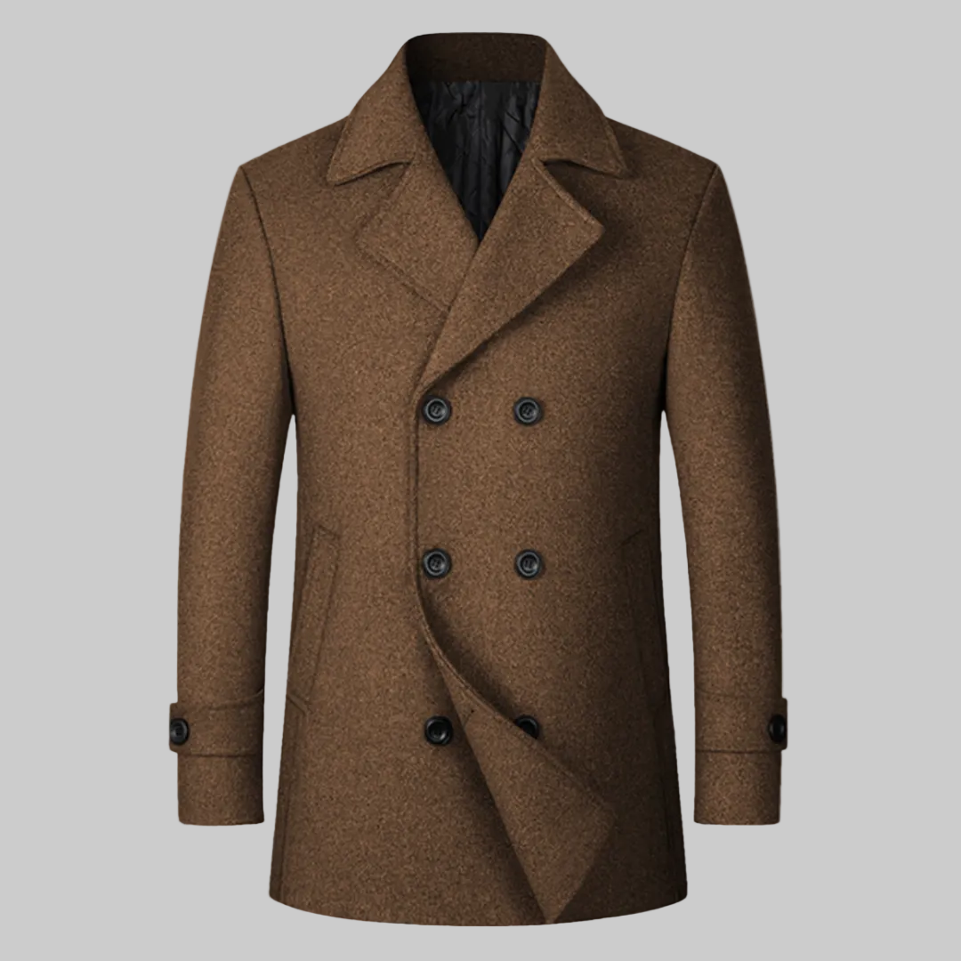 Silvan | Abrigo Doble Pecho Elegante en Lana Premium
