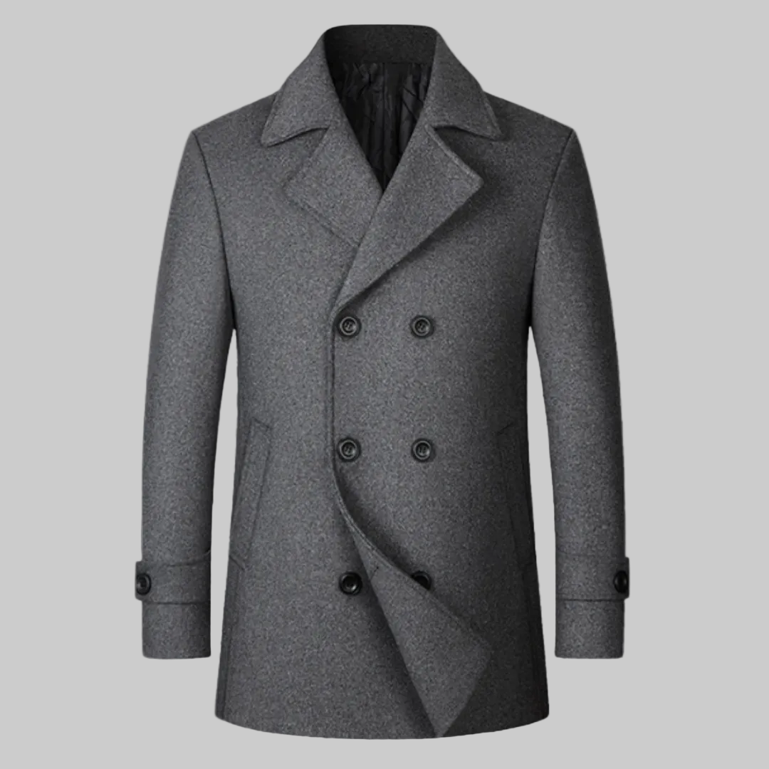 Silvan | Abrigo Doble Pecho Elegante en Lana Premium