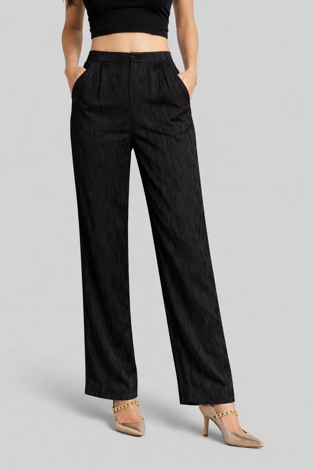 PANTALÓN RECTO TEXTURA