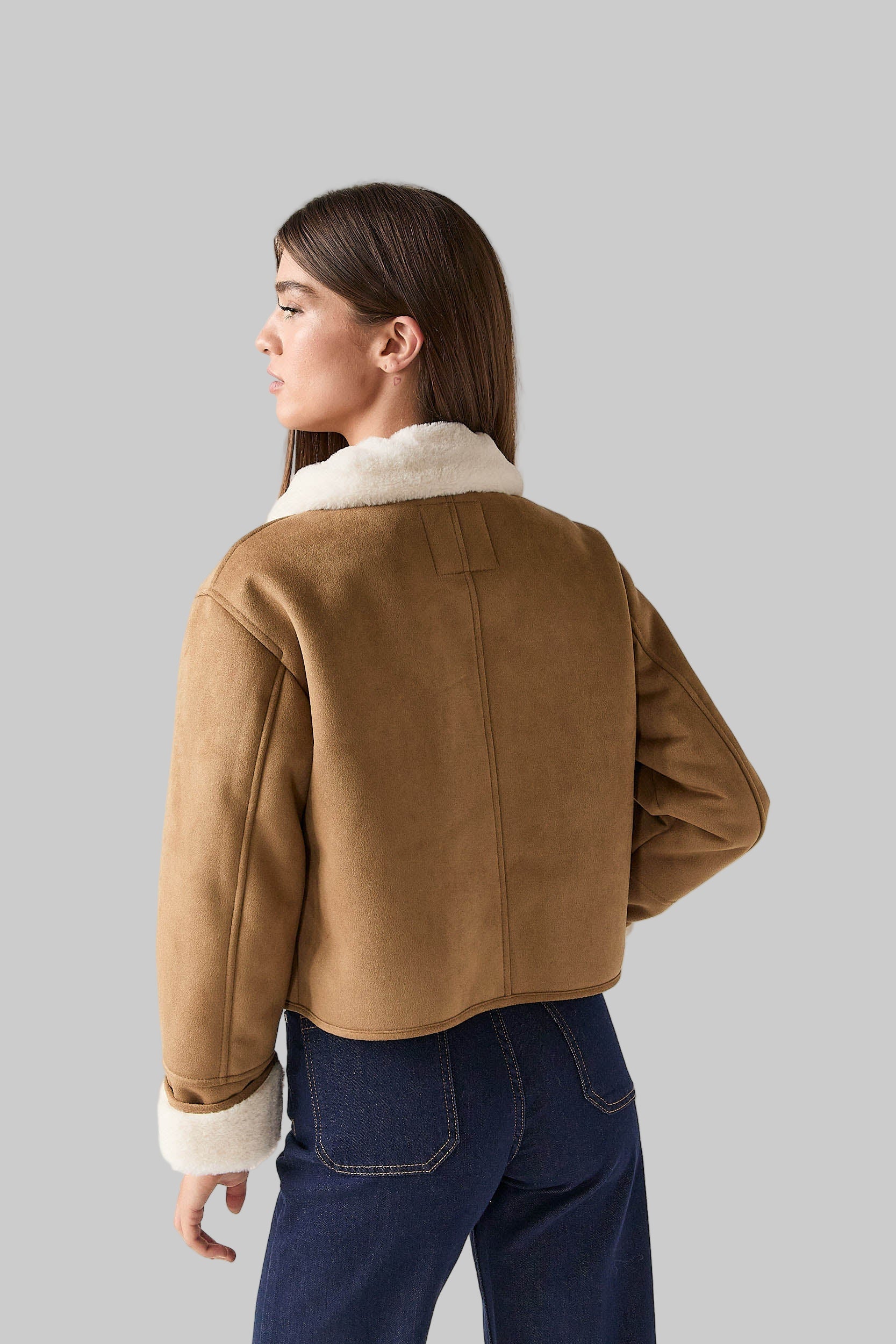 ABRIGO ANTELINA INTERIOR BORREGUITO CAMEL