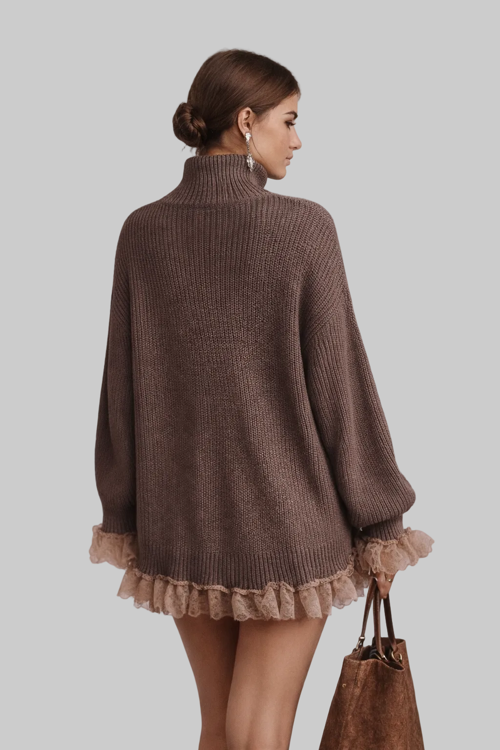 Nina | Vestido Suéter de Punto con Volantes