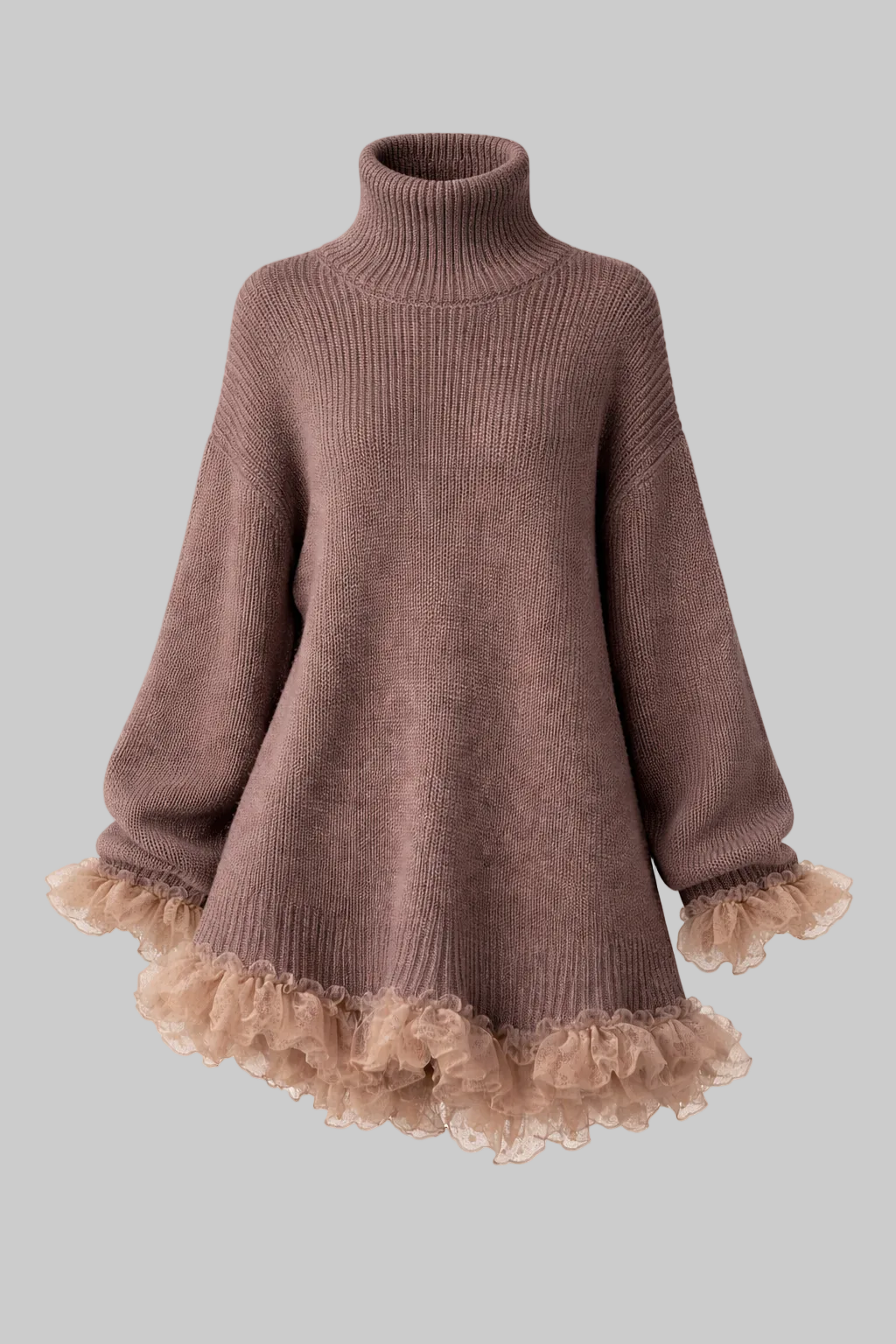 Nina | Vestido Suéter de Punto con Volantes