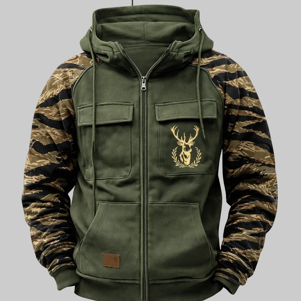 Nordrek™ | Sudadera Táctica con Capucha y Cremallera Multibolsillos